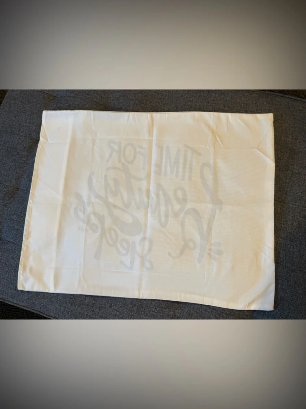 White 'Time for Beauty Sleep' Decorative Pillowcase